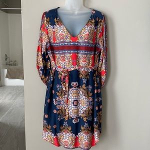 Renee C Dress 3/4” Sleeves with belt Sz L